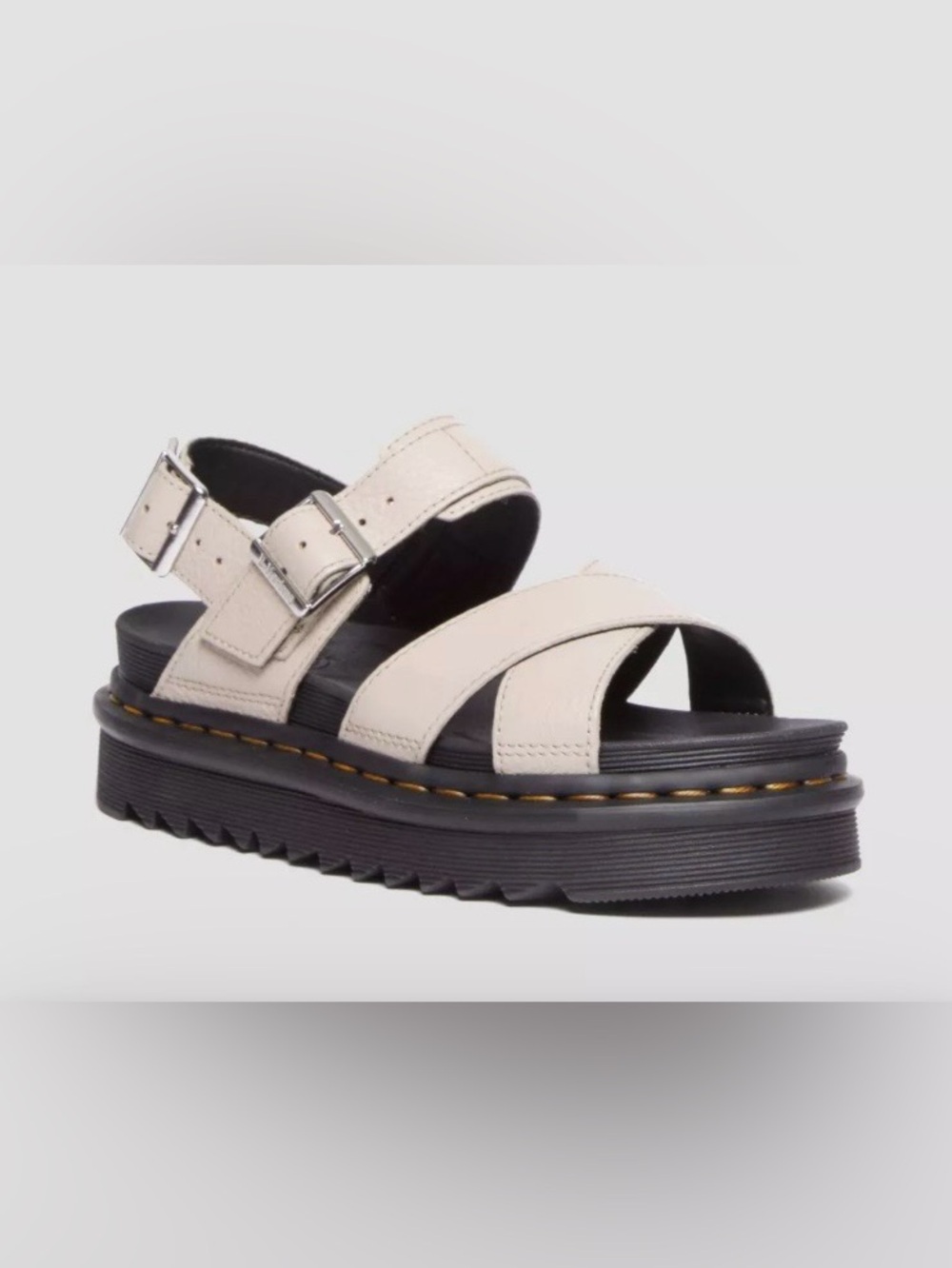 Dr Martens Voss II Vintage Taupe Platform Sandal. Sz 8. NWT
